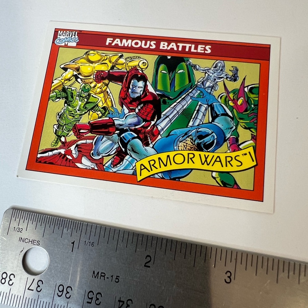 1990 Impel Marvel Universe Famous Battles The Armor Wars #108 Trading Card